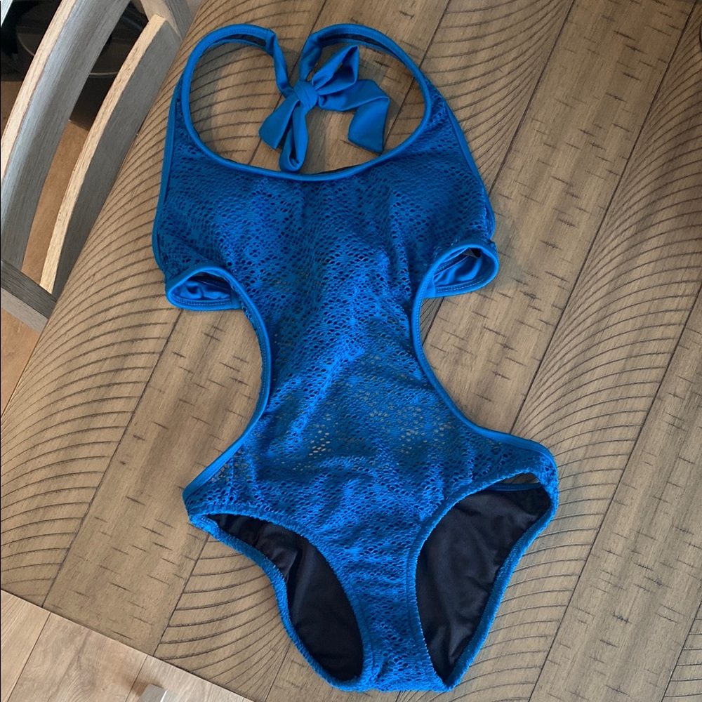 VENUS Blue Cutout One-Piece Swimsuit